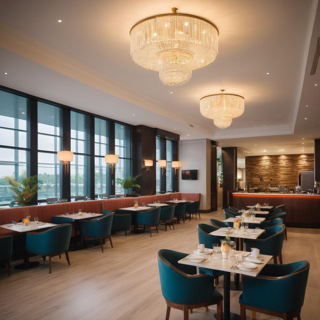 The image portrays a top 10 hotel in Sunderland as per user reviews, featuring content guests engaged in delightful interactions with staff or savoring meals in a bright, welcoming dining area, symbolizing the hotel's exemplary ambience, service, and central location.